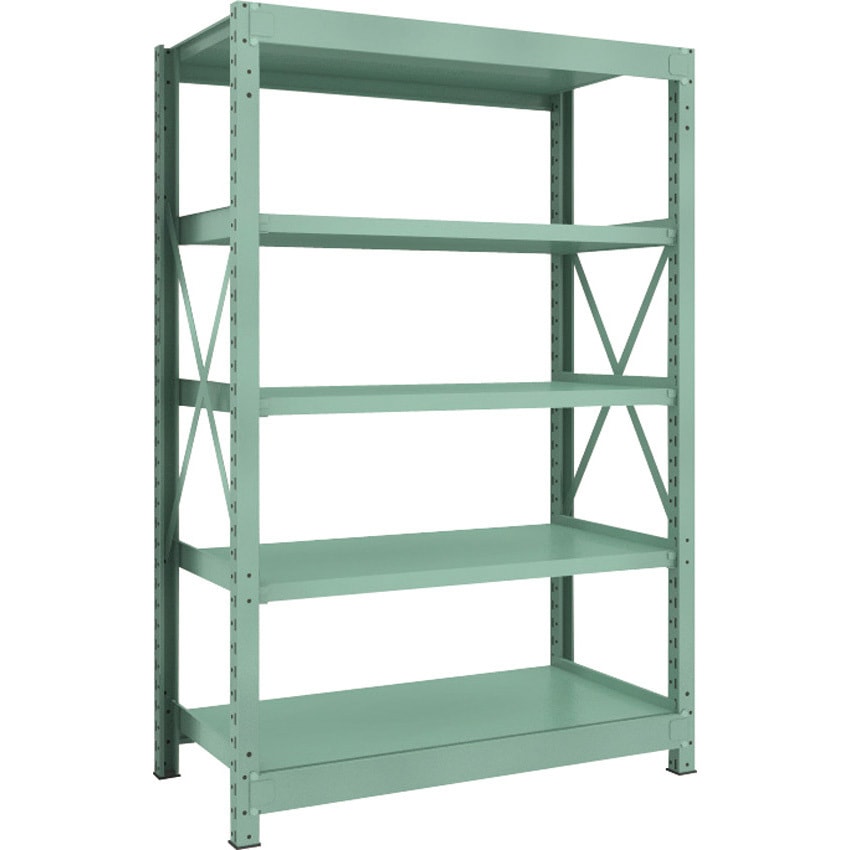 R3-6465 中量ボルト式棚”R3型”(300kgタイプ、高さ1800mm、5段タイプ) 単体型(高さ1800mm 棚段数5段タイプ) 1台 TRUSCO 【通販モノタロウ】