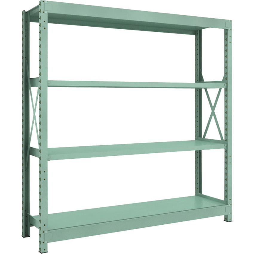 R3-6654 中量ボルト式棚”R3型”(300kgタイプ、高さ1800mm、4段タイプ) 単体型(高さ1800mm 棚段数4段タイプ) 1台 TRUSCO 【通販モノタロウ】