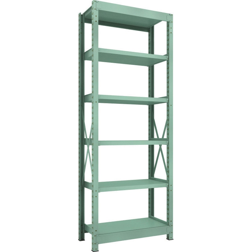 R3-8356 中量ボルト式棚”R3型”(300kgタイプ、高さ2400mm、6段タイプ) 単体型(高さ2400mm 棚段数6段タイプ) 1台 TRUSCO 【通販モノタロウ】