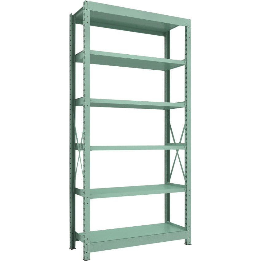 R3-8456 中量ボルト式棚”R3型”(300kgタイプ、高さ2400mm、6段タイプ) 単体型(高さ2400mm 棚段数6段タイプ) 1台 TRUSCO 【通販モノタロウ】