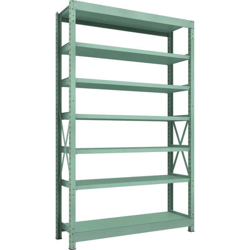 R3-8557 中量ボルト式棚”R3型”(300kgタイプ、高さ2400mm、7段タイプ) 単体型(高さ2400mm 棚段数7段タイプ) 1台 TRUSCO 【通販モノタロウ】