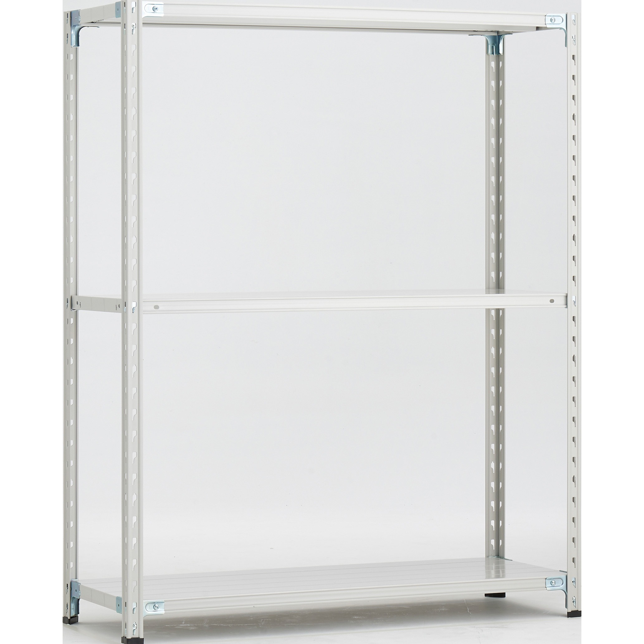 CB-5443-WG CB型セミボルトレス軽量棚 3段 高さ1500mm TRUSCO ホワイトグレー色 単体型 奥行452mm  CB-5443-WG