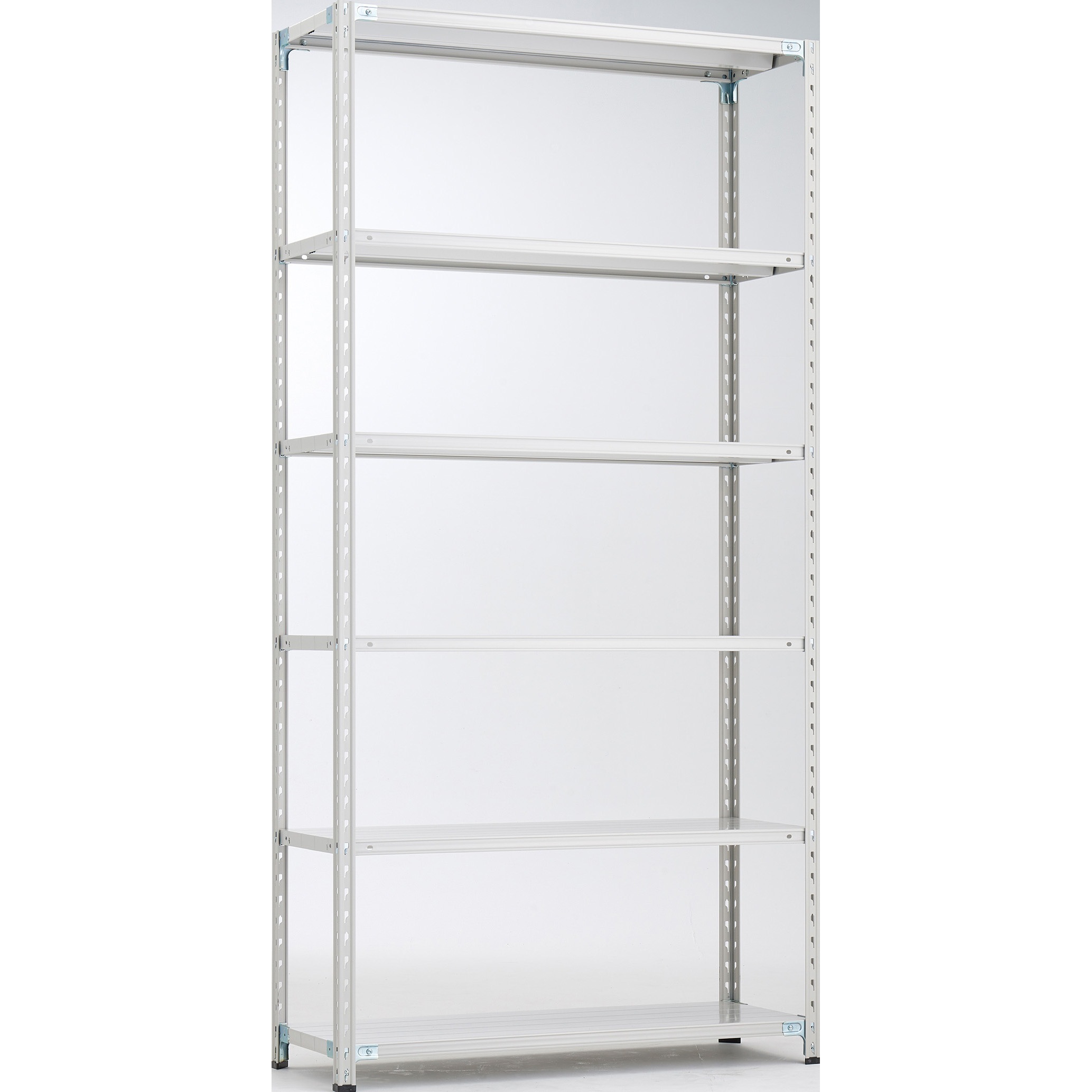 CB-8336-WG CB型セミボルトレス軽量棚 6段 高さ2400mm TRUSCO ホワイトグレー色 荷重150kg/段 奥行302mm  CB-8336-WG