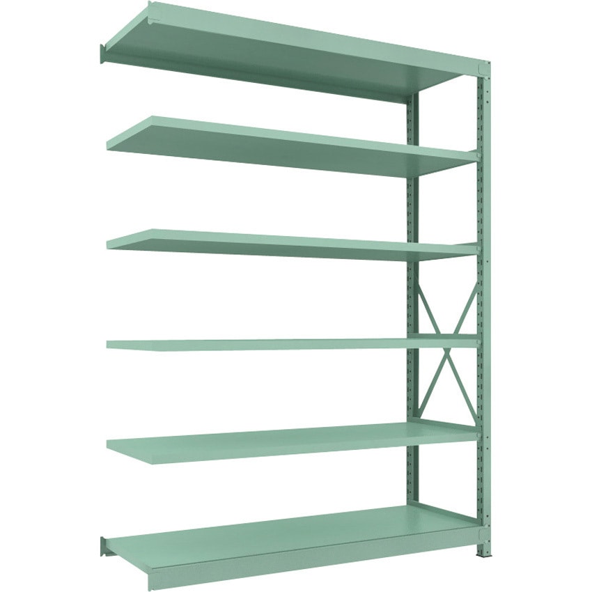 R3-8666B 中量ボルト式棚”R3型”(300kgタイプ、高さ2400mm、6段タイプ) 連結型(高さ2400mm 棚段数6段タイプ) 1台 TRUSCO 【通販モノタロウ】
