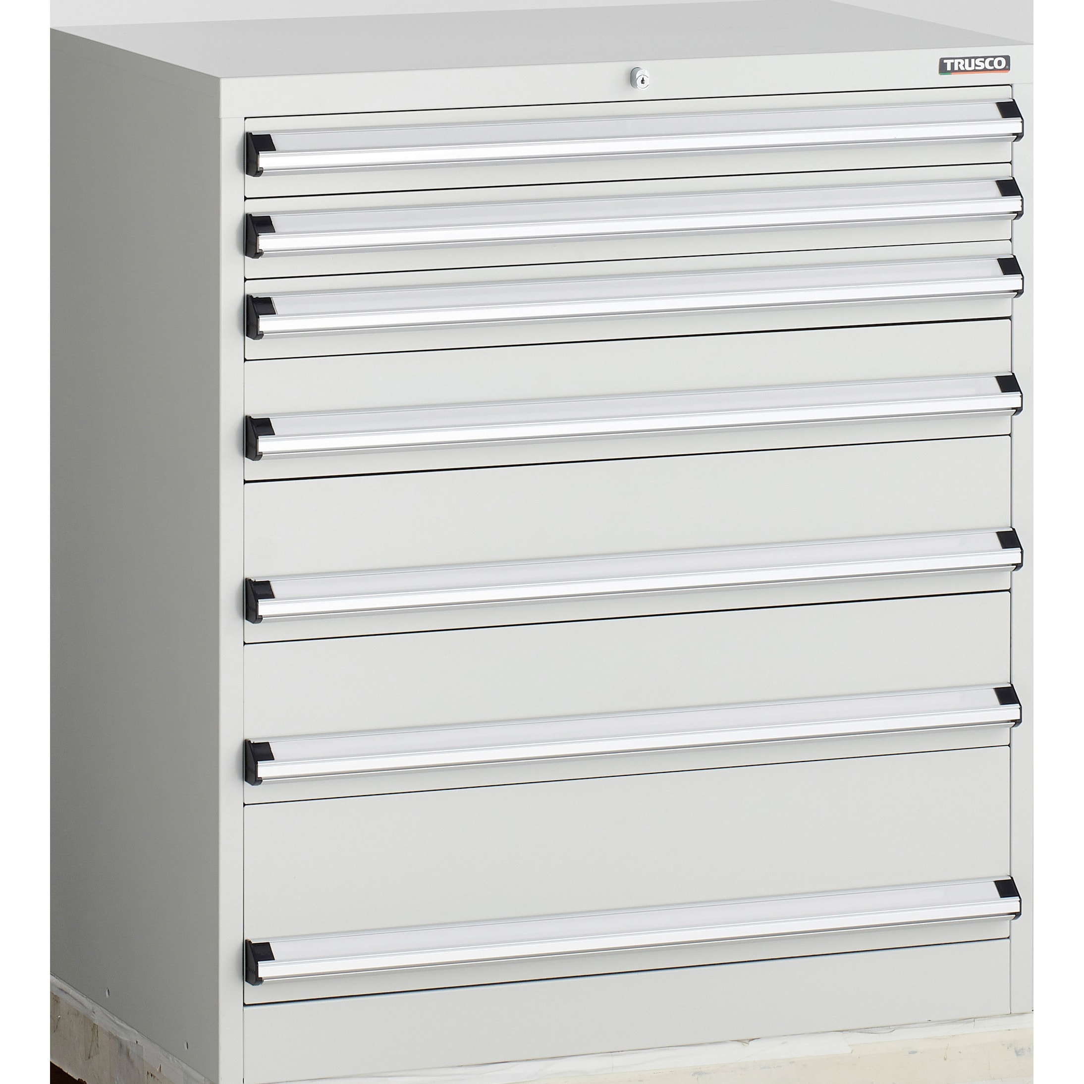 VE9S-1002-W 中量キャビネット”VE9S型”(3ロック安全機構・ホワイト) TRUSCO 外寸法880×550×1000mm 119,900円