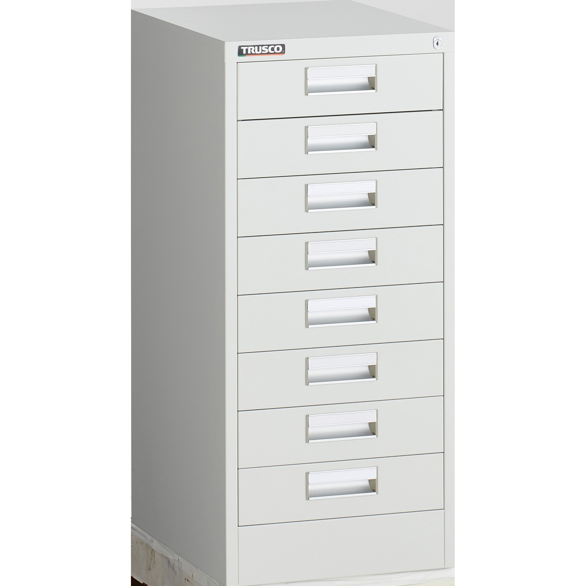 VR-L8-AW 軽量キャビネット”VR型”(引出しタイプ) TRUSCO ホワイト 外