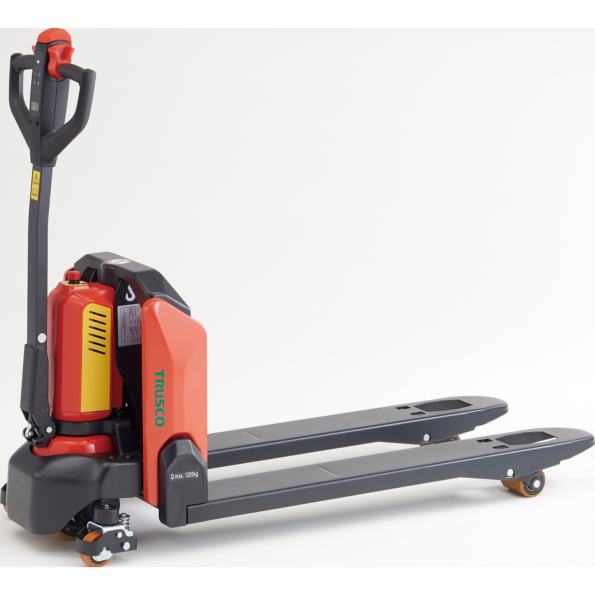 ET12T-510WSP 電動パレットトラック”E-TRA”(電動走行・電動昇降タイプ) 低床 TRUSCO 均等荷重1200kg 全長1400mm  ET12T-510WSP