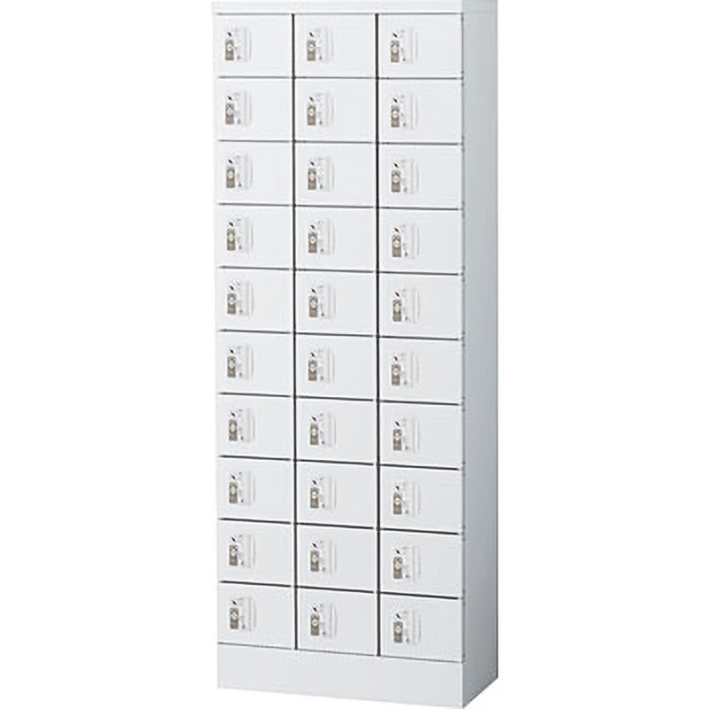 KLKW-30-R KLKW小物入れロッカー コインリターン錠 生興 ホワイト色 幅600mm奥行300mm高さ1600mm