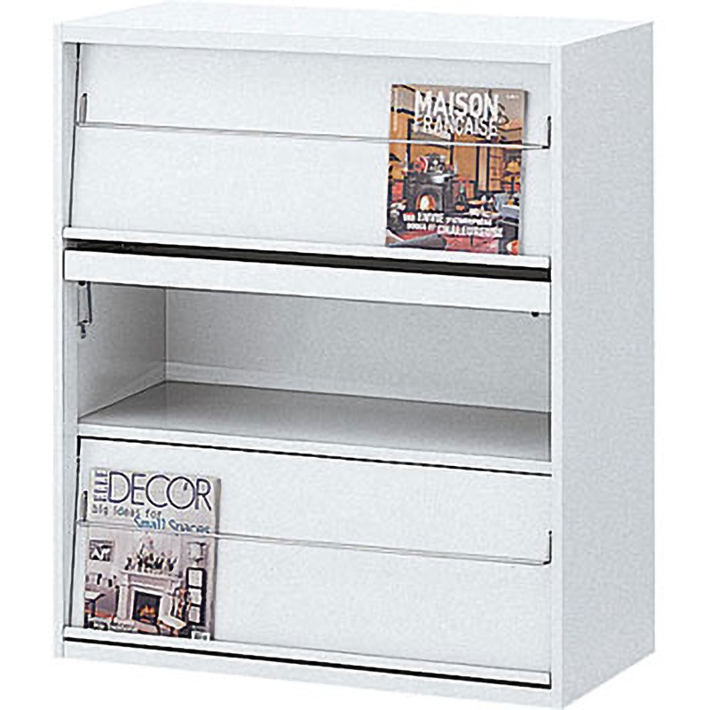 RW45-10Z RW45システム収納庫 雑誌架(3段タイプ) 生興 (本体・扉)内部格納式扉・錠なし