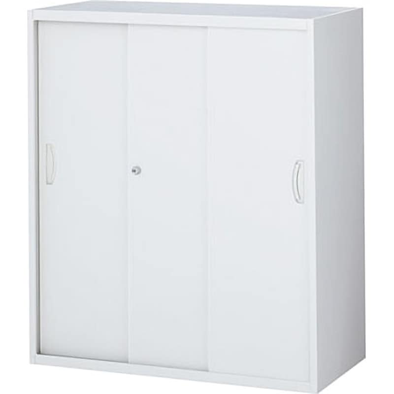 RW45-310S RW45システム収納庫 スチール3枚引戸(3段タイプ) 生興 ホワイト色 (取手)シリンダー表示錠