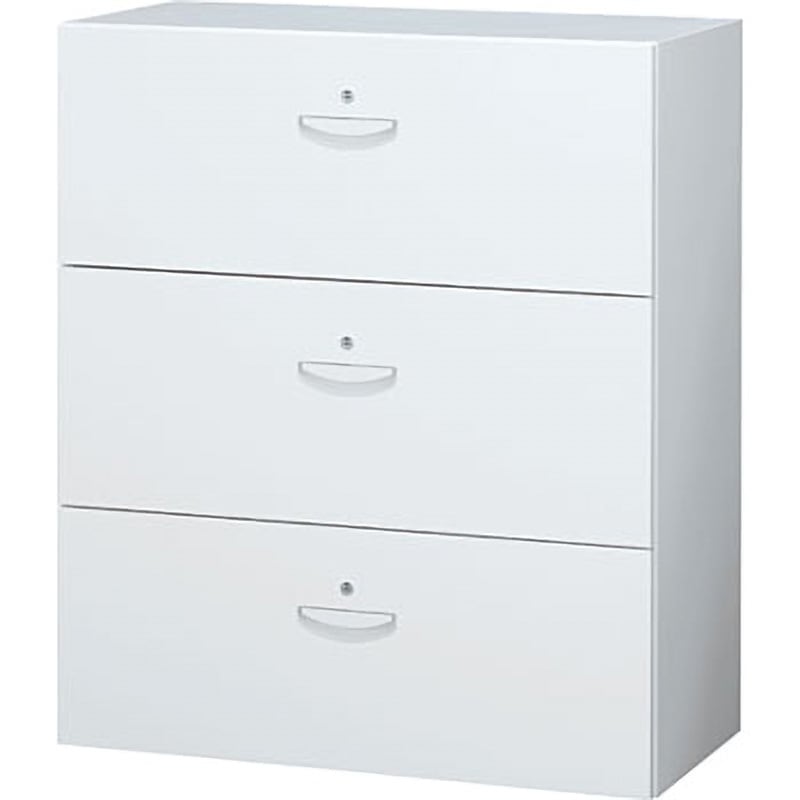 RW45-310KD RW45システム収納庫 ラテラルキャビネット・各段施錠・シリンダー錠(3段タイプ) 1台 生興 【通販モノタロウ】