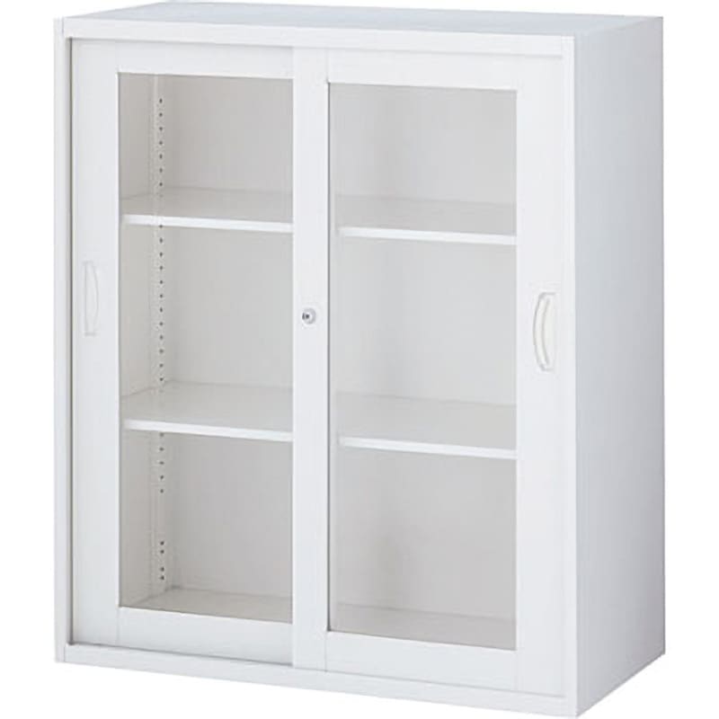 RW5-10SG RW5システム収納庫 枠付ガラス引戸(3段タイプ) 生興 ホワイト色