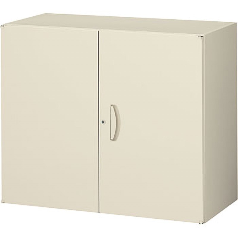 RG45-07H RG45システム収納庫 両開き(2段タイプ) 生興 寸法900×450×750mm ニューグレー色 (取手)シリンダー表示錠仕様