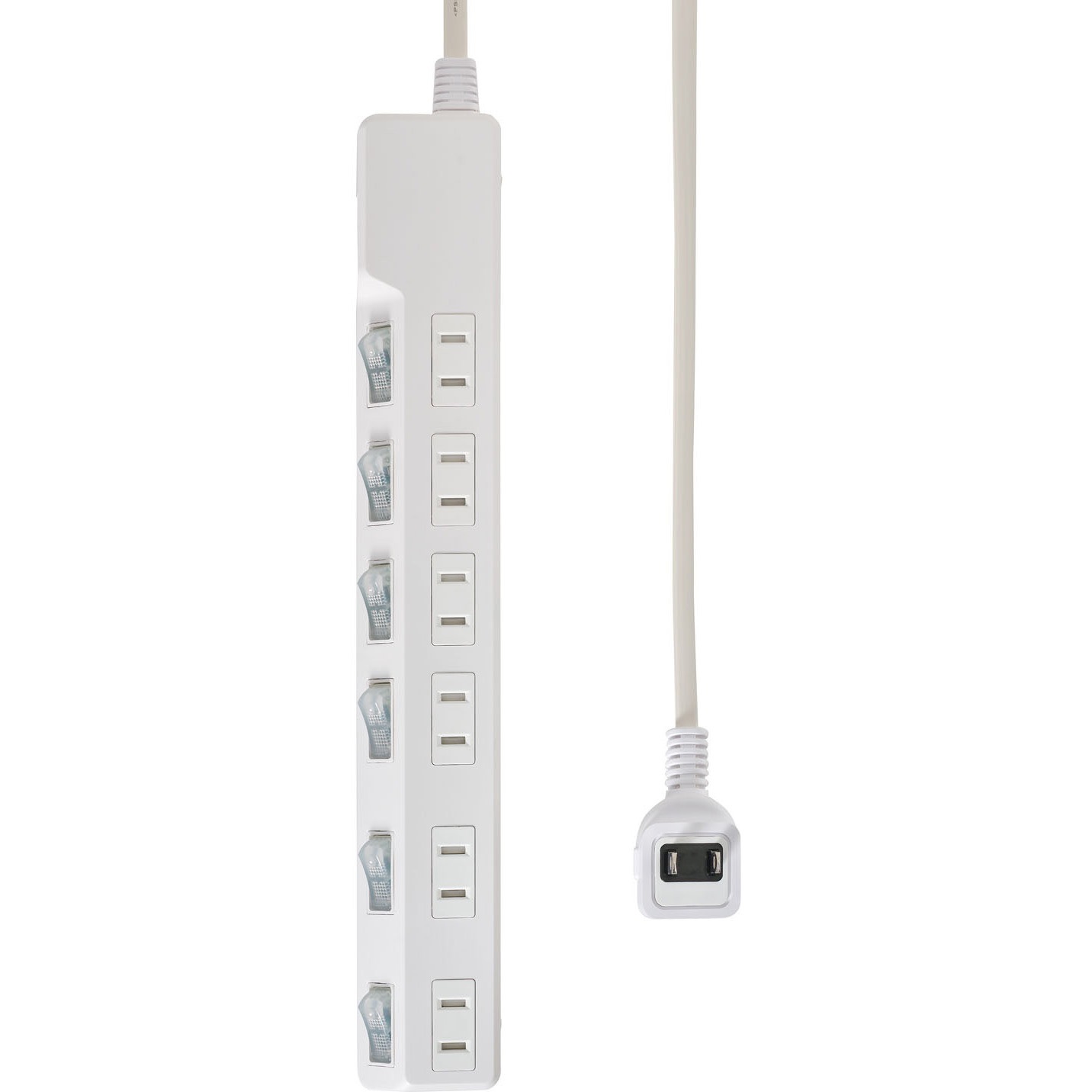 WLK-63S(W) 耐雷スイッチ付タップ AC125V 15A 6個口 LEDランプ仕様