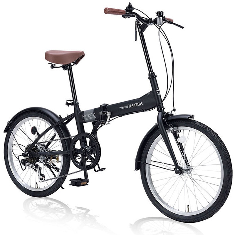 MYPALLAS MF202  ミニベロ 20インチ MF202-BK 20インチ折りたたみ自転車 シマノ製6段変速 MF202 MYPALLAS