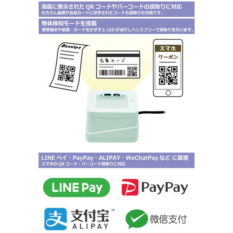 A-860U(B)×5 定置式二次元バーコードリーダー(USB) 1セット(5台