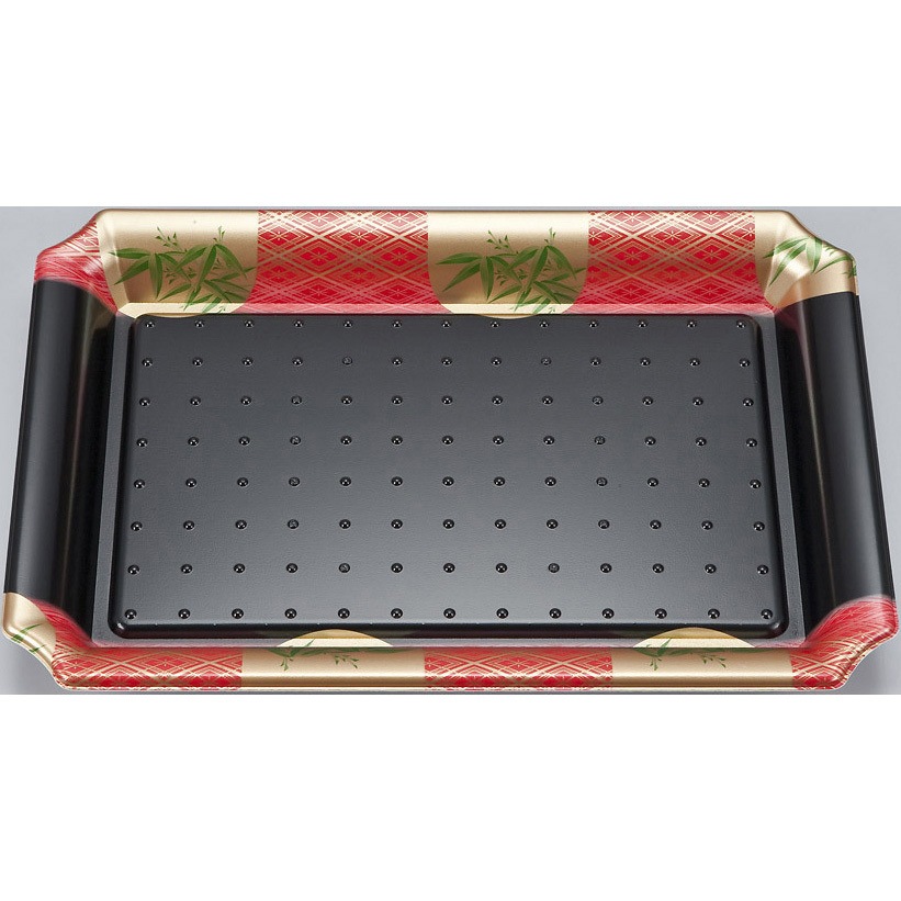 57笹山赤 SF盛皿 本体 1ケース(50枚×8袋) シーピー化成 【通販モノタロウ】