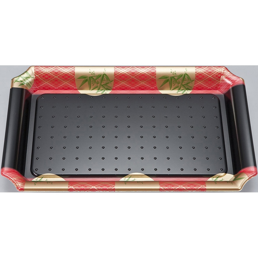 58笹山赤 SF盛皿 本体 1ケース(20枚×15袋) シーピー化成 【通販モノタロウ】