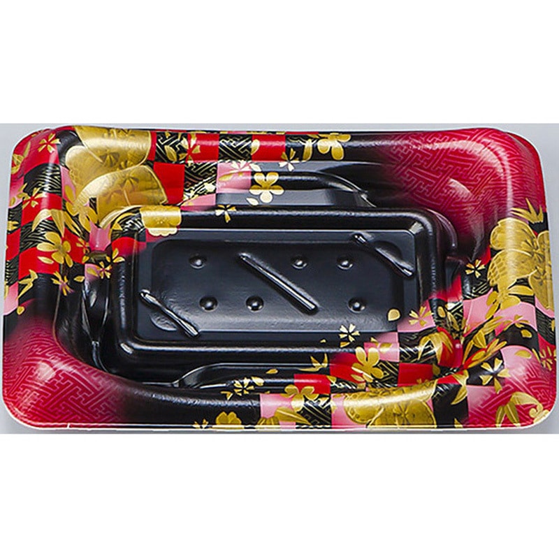 12L花雅黒赤 SFうま皿 本体 1ケース(50枚×36袋) シーピー化成 【通販モノタロウ】