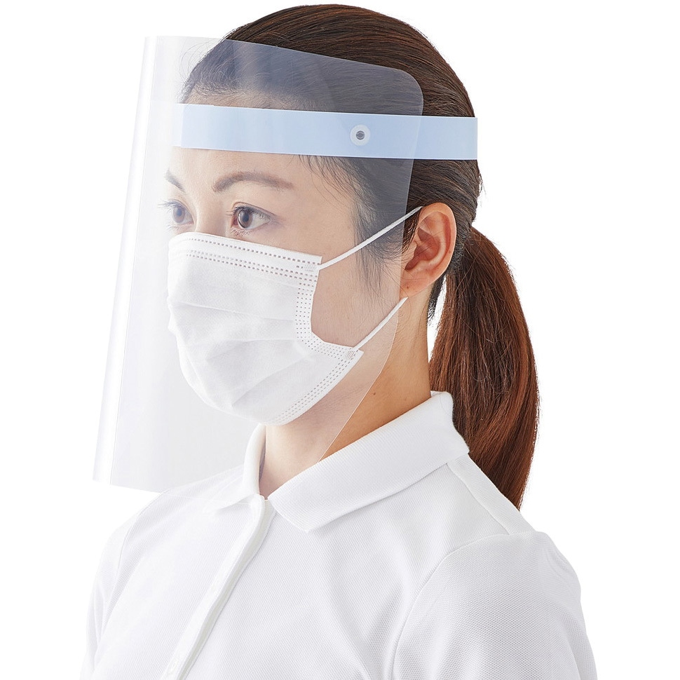 FG-013-2P(89076) かんたん装着 フェイスシールド 1パック(2枚) PLUS