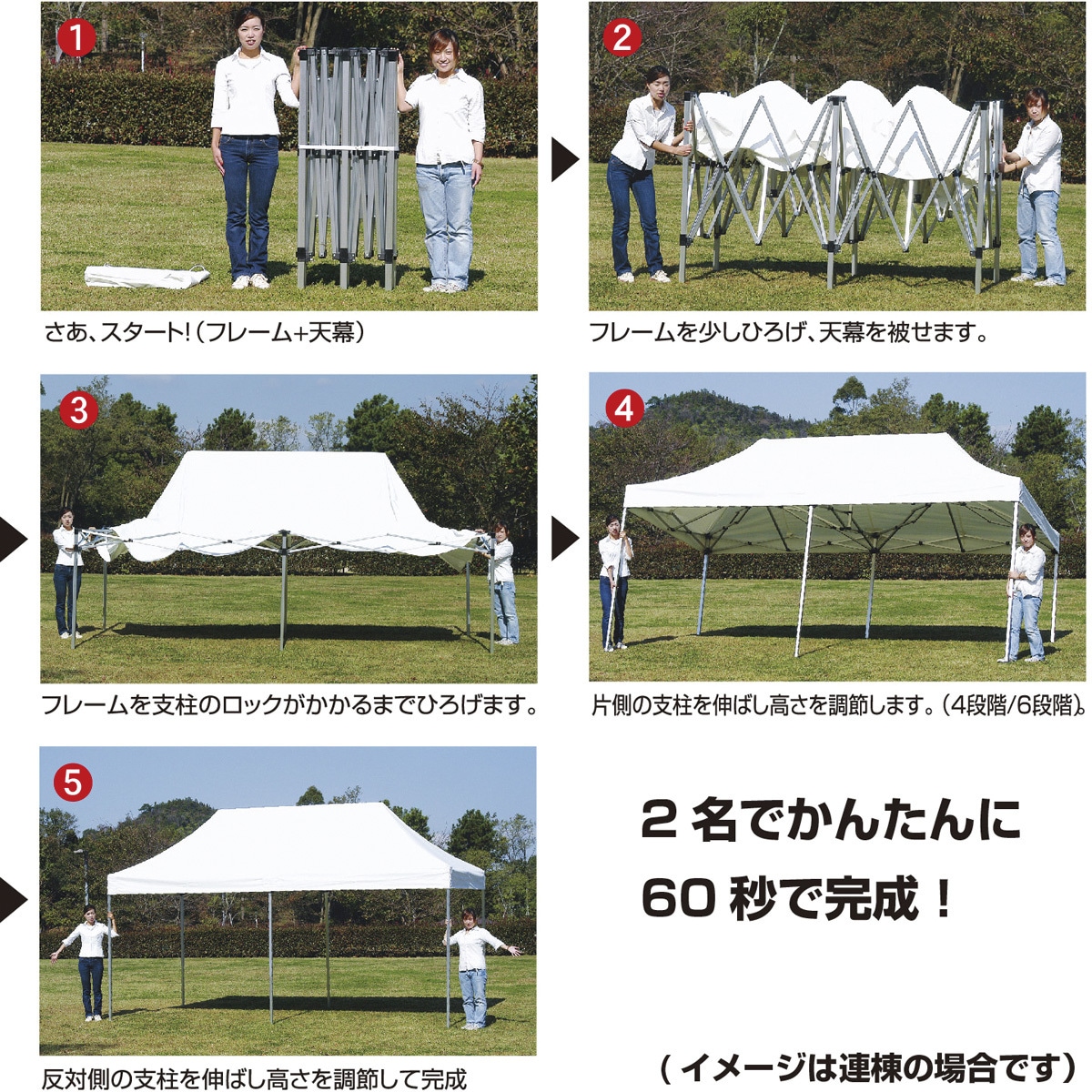32-8661 オールアルミ60秒ワンタッチテント ササガワ 幅3m奥行3m 32