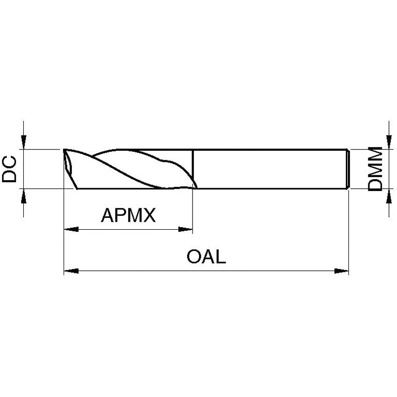 6793 8.000 スクエアエンドミル タイプW レギュラ 1枚刃 グーリング 超硬製 5,878円
