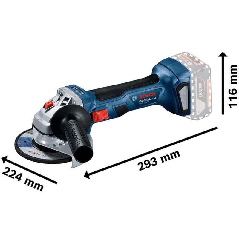 GWS18V-7 コードレスディスクグラインダー BOSCH(ボッシュ) 18V 砥石径100mm - 【通販モノタロウ】