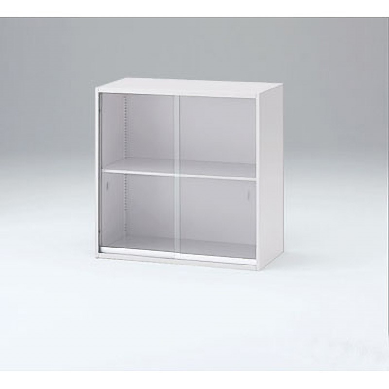 HTD-099GG-WE シンキャビガラス引戸＜配送時組立サービス付＞ イトーキ 上段用 ホワイトグレー色 2段   HTD-099GG-WE