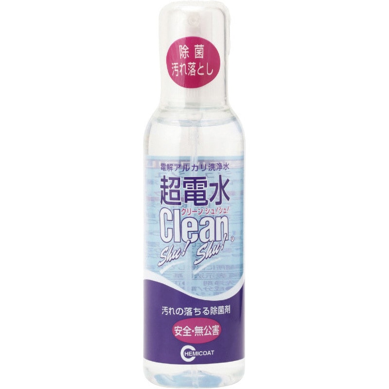Mボトル 電解アルカリ洗浄水 超電水クリーナーシュ!シュ! ケミコート 除菌/消臭 本体  1ケース(180mL×36本)