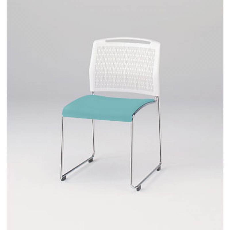 KLU-100DFZ9W9S4 スタッキングチェア＜配送時組立サービス付＞ イトーキ ターコイズブルー色 質量3.9kg 高さ786mm幅470mm奥行570mm  KLU-100DFZ9W9S4