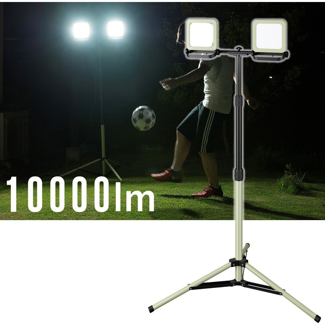 LWTL-10000ST 三脚式 LEDスタンドライト 作業灯 アイリスオーヤマ 電源