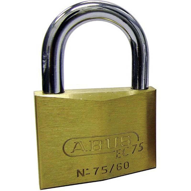 ABUS(アブス):真鍮南京錠 EC75-60 ディンプルシリンダー バラ番 EC75-60-KD オレンジブック 4451821 ABUS 真鍮南京錠 EC75 60mm ディンプルシリンダー