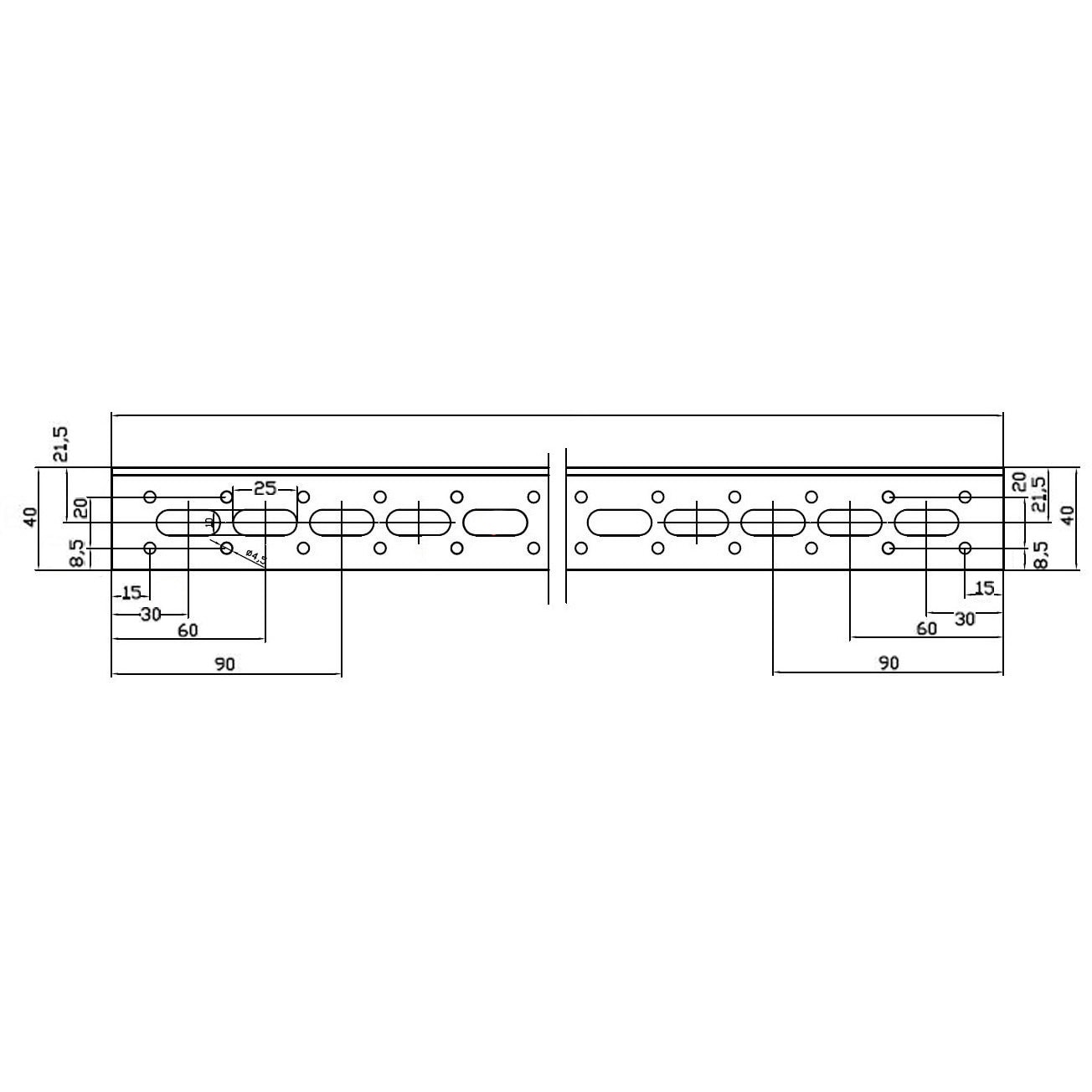 40‐2400 アングル L型 SUS304 モノタロウ 両面穴(釘穴付)タイプ 厚さ3mm長さ2400mm - 【通販モノタロウ】