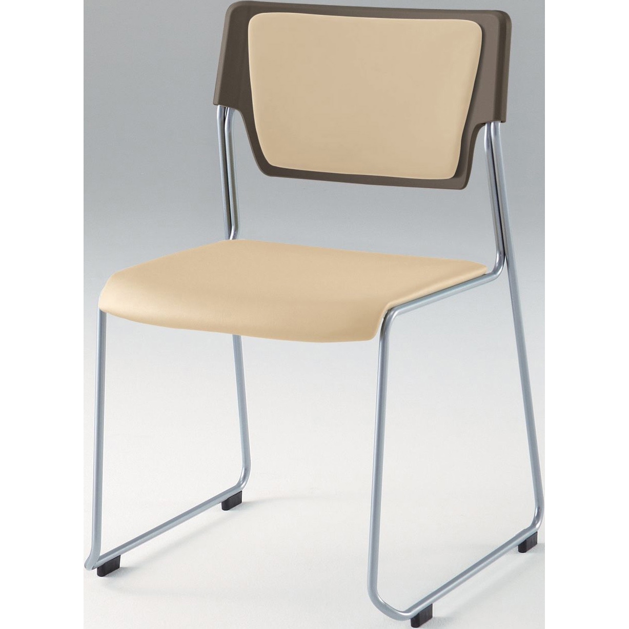 KLC-953DFZ5K2K9 エレックチェアSC＜配送時組立サービス付＞ イトーキ コーンベージュ ループ脚 ビニールレザー 質量4.2kg 高さ745mm幅490mm奥行490mm  KLC-953DFZ5K2K9