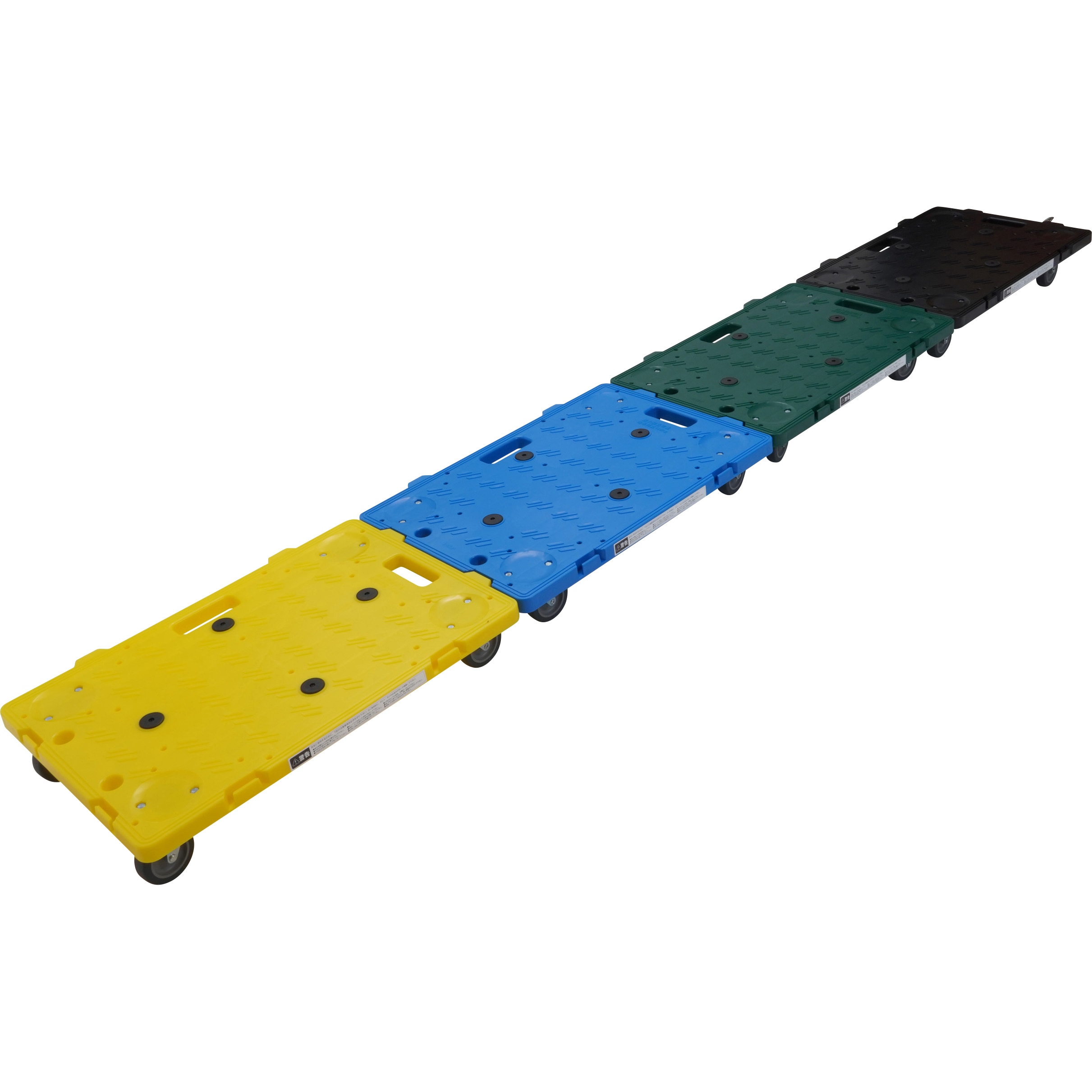 連結平台車 樹脂製 エラストマー車輪 平行積み可能 モノタロウ 自在車