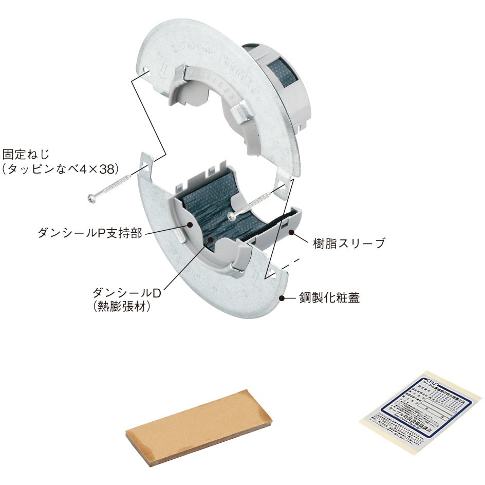 TAFPW100 小開口用貫通部防火措置材 プチロクワイド (床・壁用) 1組