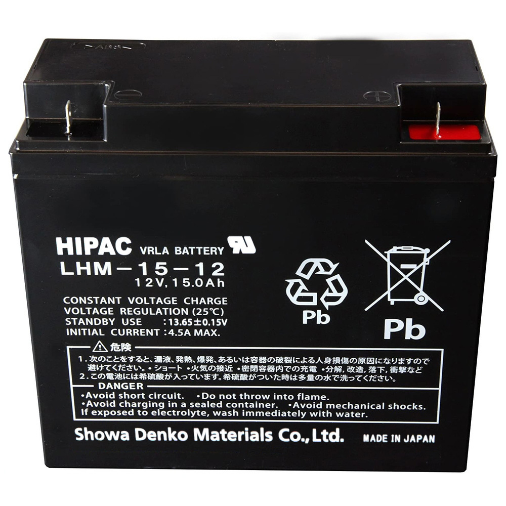 LHM-15-12 産業用 小形制御弁式鉛蓄電池 ハイパック LHMシリーズ(.超長