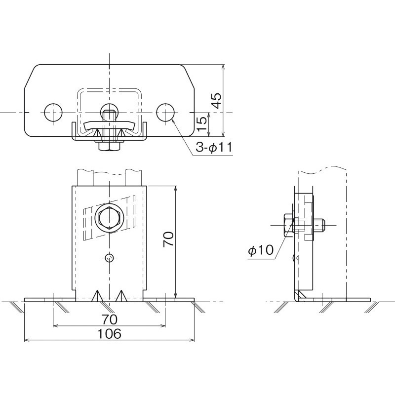 Z-GS2B ワールドダクター(配管架台システム) D1仕様 1個 ネグロス電工