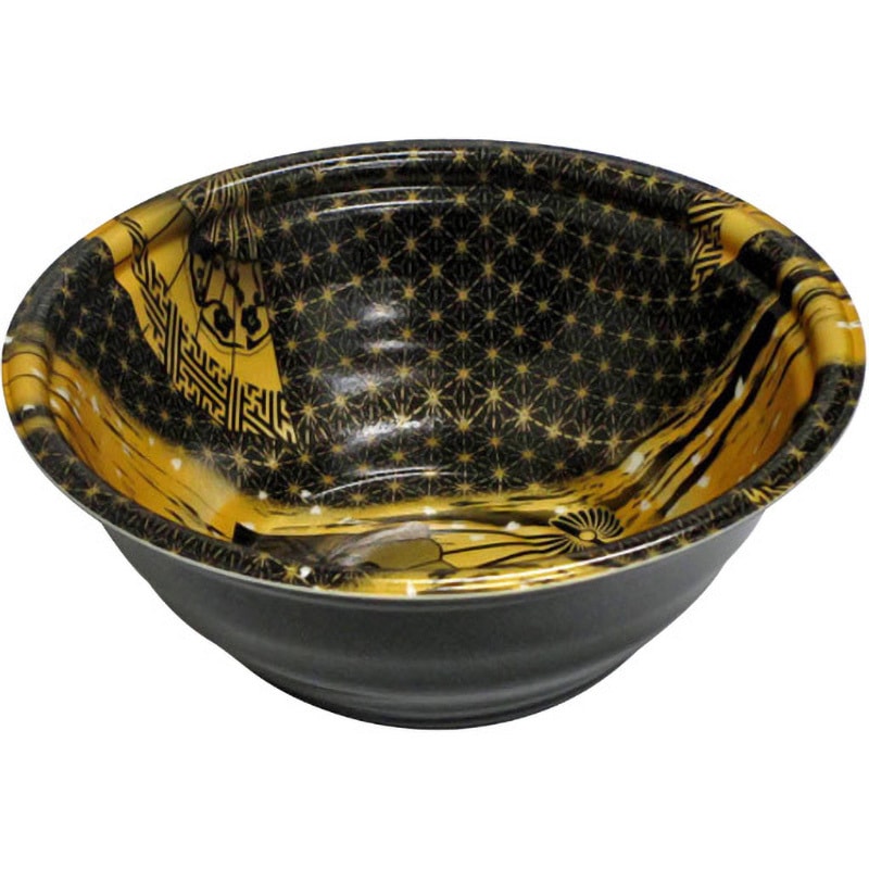 E-32夢織黒金/黒 テイクアウト用温麺容器 本体 1ケース(50枚×20袋) デンカポリマー 【通販モノタロウ】