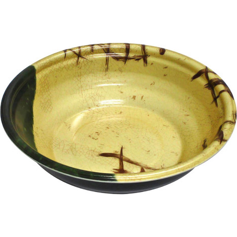 E-42浅やなば織部/黒 テイクアウト用温麺容器 本体 1ケース(50枚×12袋) デンカポリマー 【通販モノタロウ】