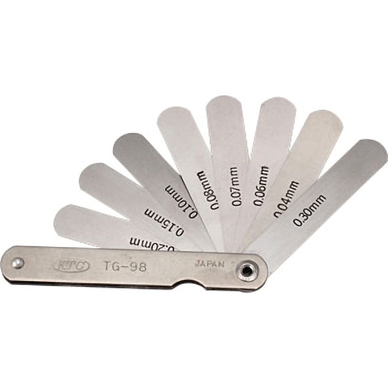 TG-98 シクネスゲージ 90X13 9枚組(MM) KTC 測定範囲0.04-0.30mm