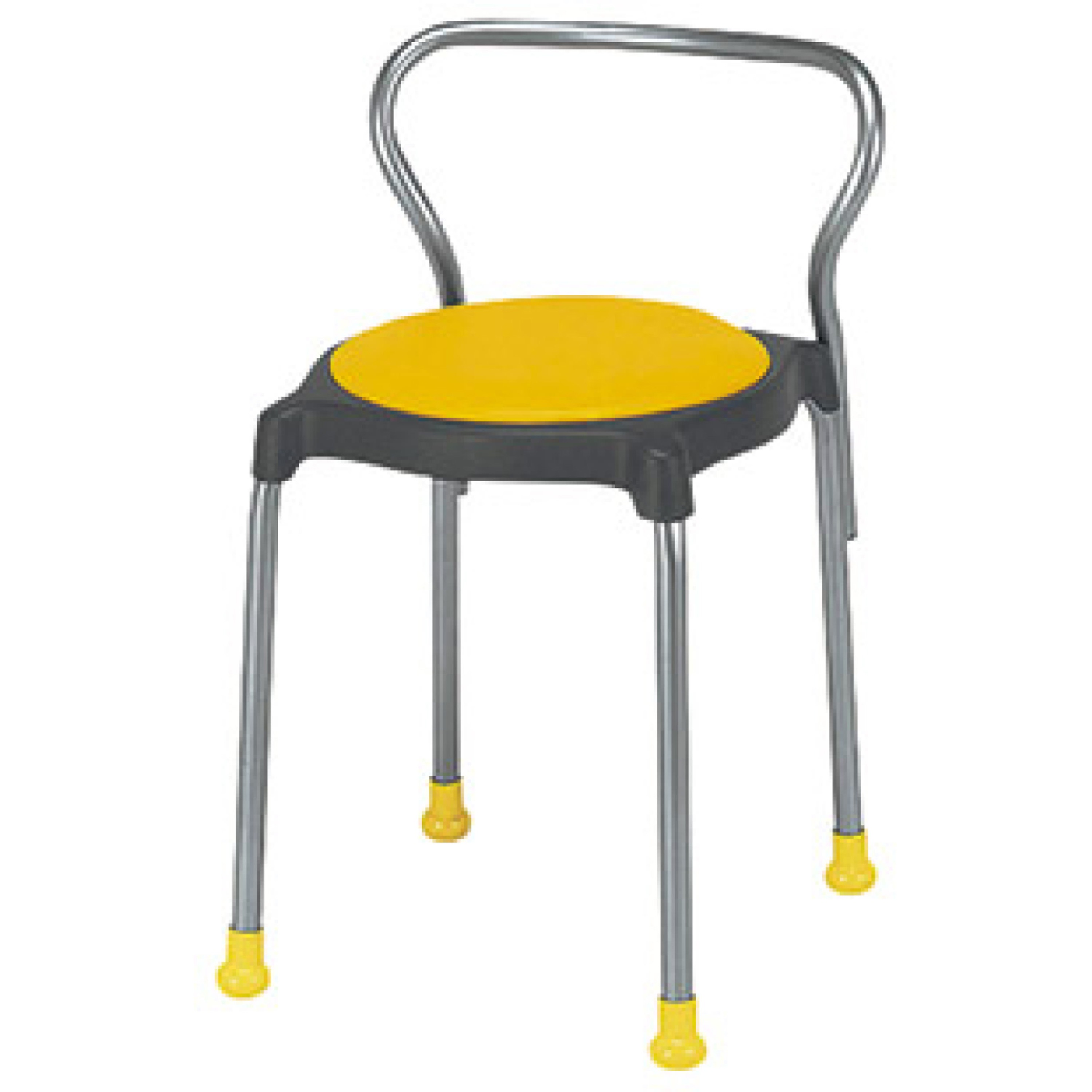 CUPPO-B チェア ニシキ工業 スタッキング可 イエロー色 高さ650mm幅410mm奥行430mm  CUPPO-B