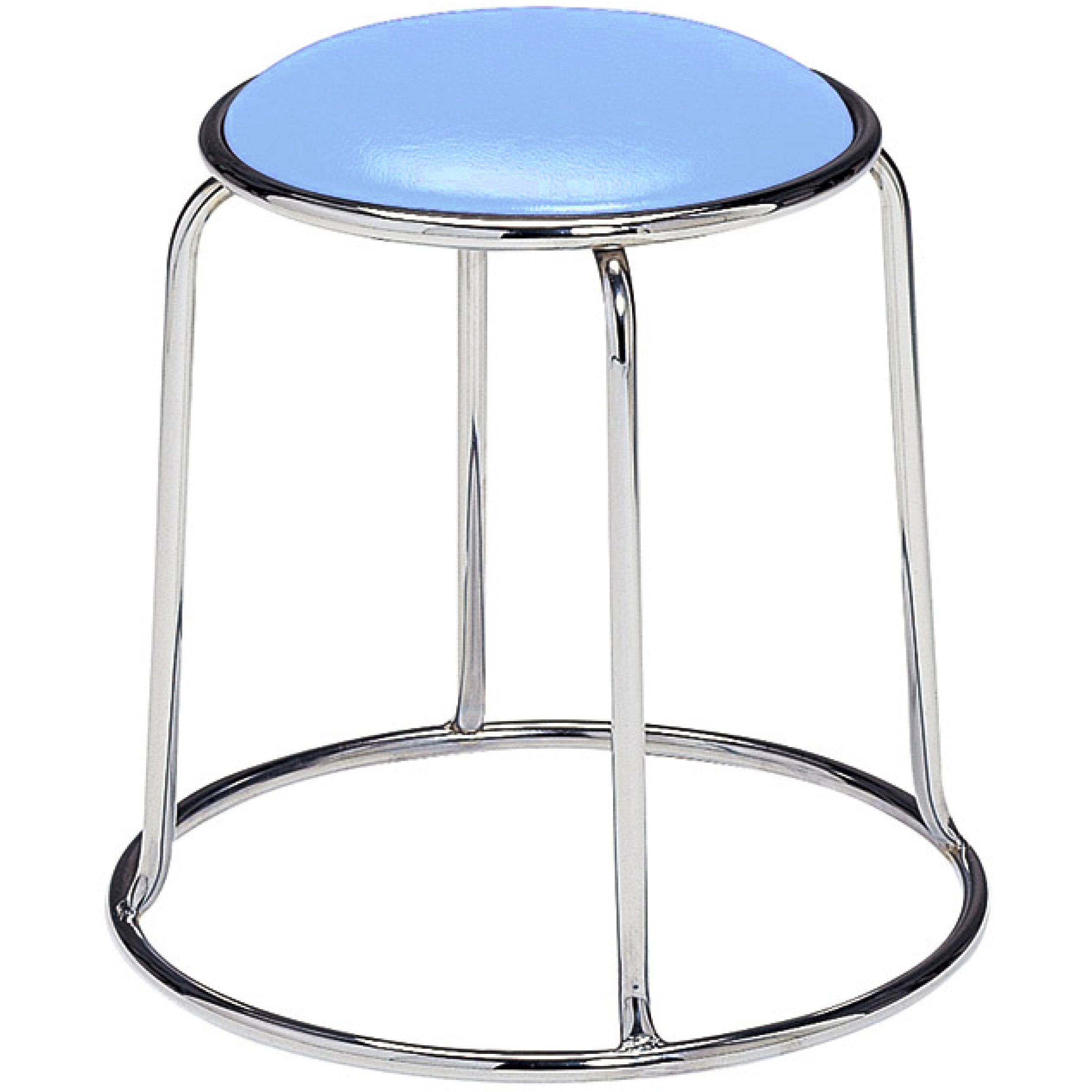 スタッキングチェア 幅45cm ブルー×クロムメッキ 重さ4.5kg 軽量 日本製 防汚 スチール 完成品 1脚販売 リビング 在宅ワーク〔代引不可〕〔代引不可〕 P13倍 スタッキングチェア 幅45cm ブルー×クロムメッキ 重さ4.5kg