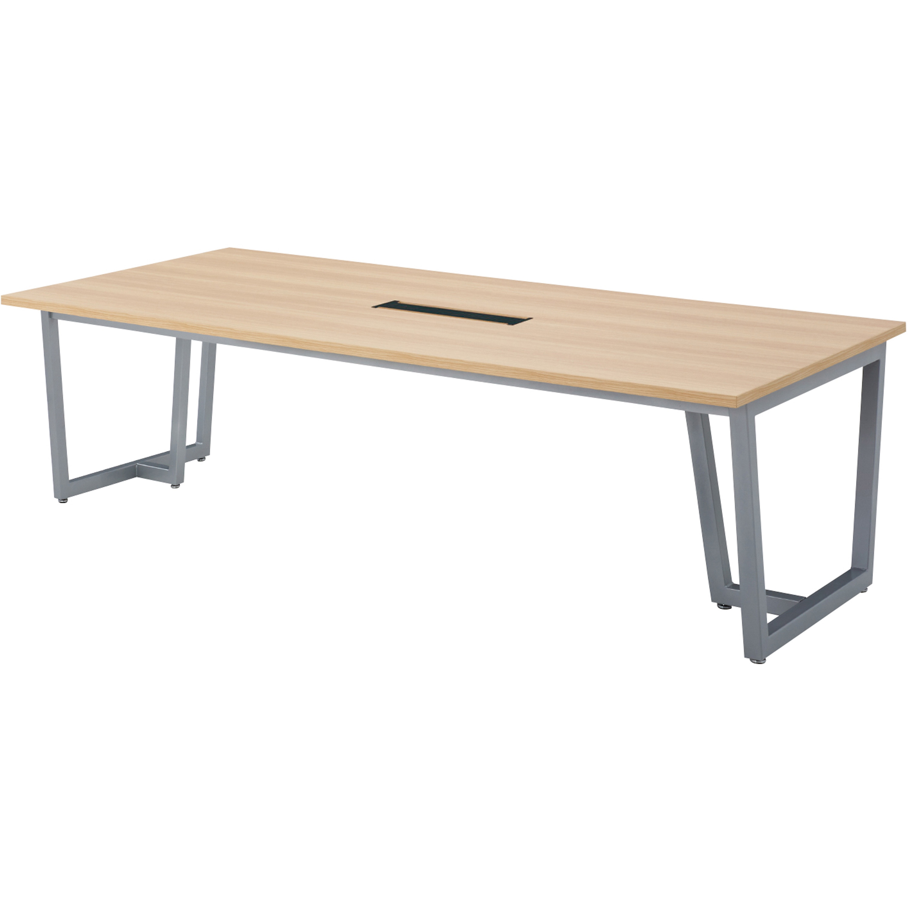 JP-S2412W-LO ミーティングテーブル ニシキ工業 ワイヤリングボックスタイプ アジャスター付き ライトオーク色  JP-S2412W-LO 219,800円