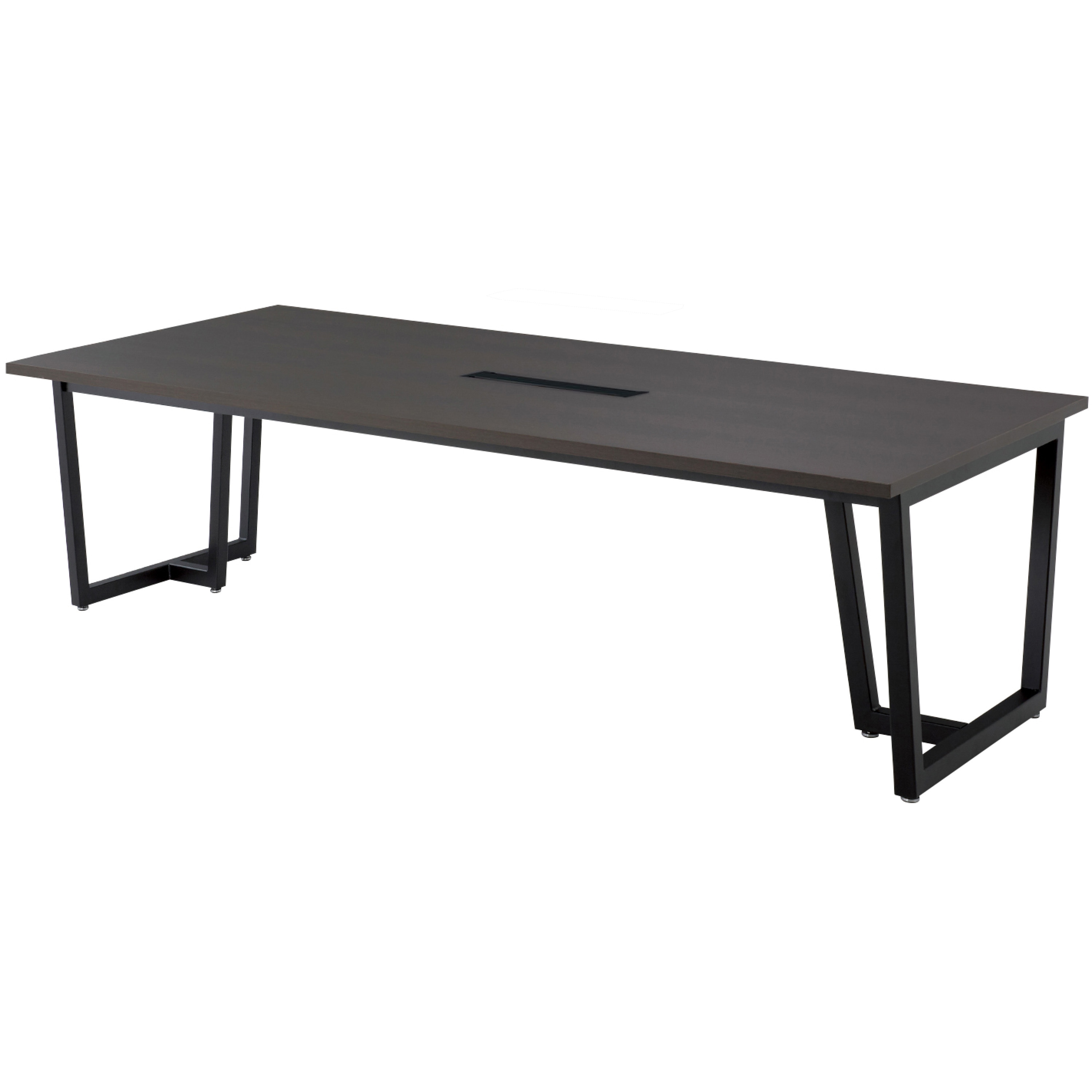 JP-B2412W-DW ミーティングテーブル ニシキ工業 ワイヤリングボックスタイプ アジャスター付き ダークウッド色  JP-B2412W-DW 219,800円