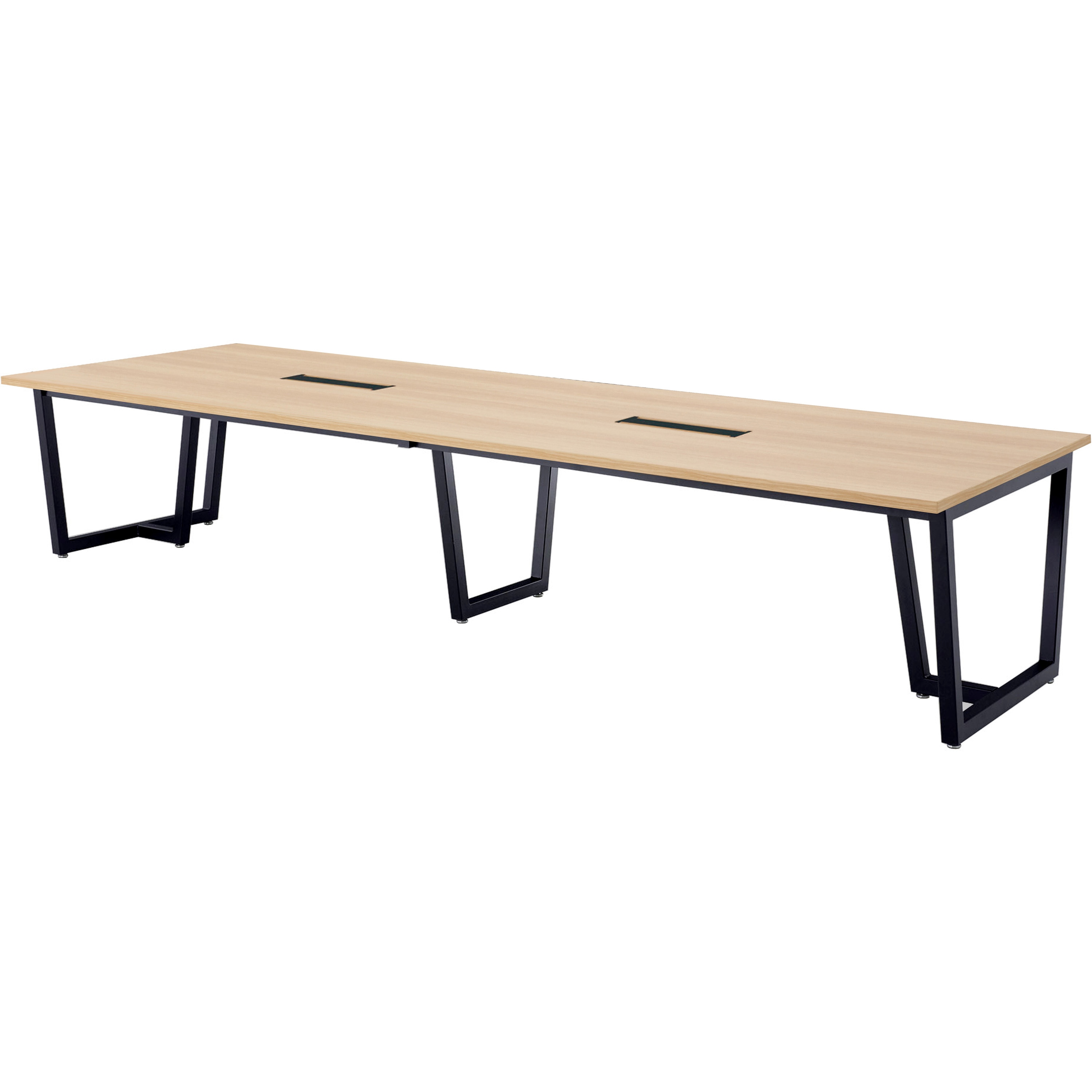 JP-B3212W-LO ミーティングテーブル ニシキ工業 ワイヤリングボックスタイプ アジャスター付き ライトオーク色  JP-B3212W-LO 329,800円