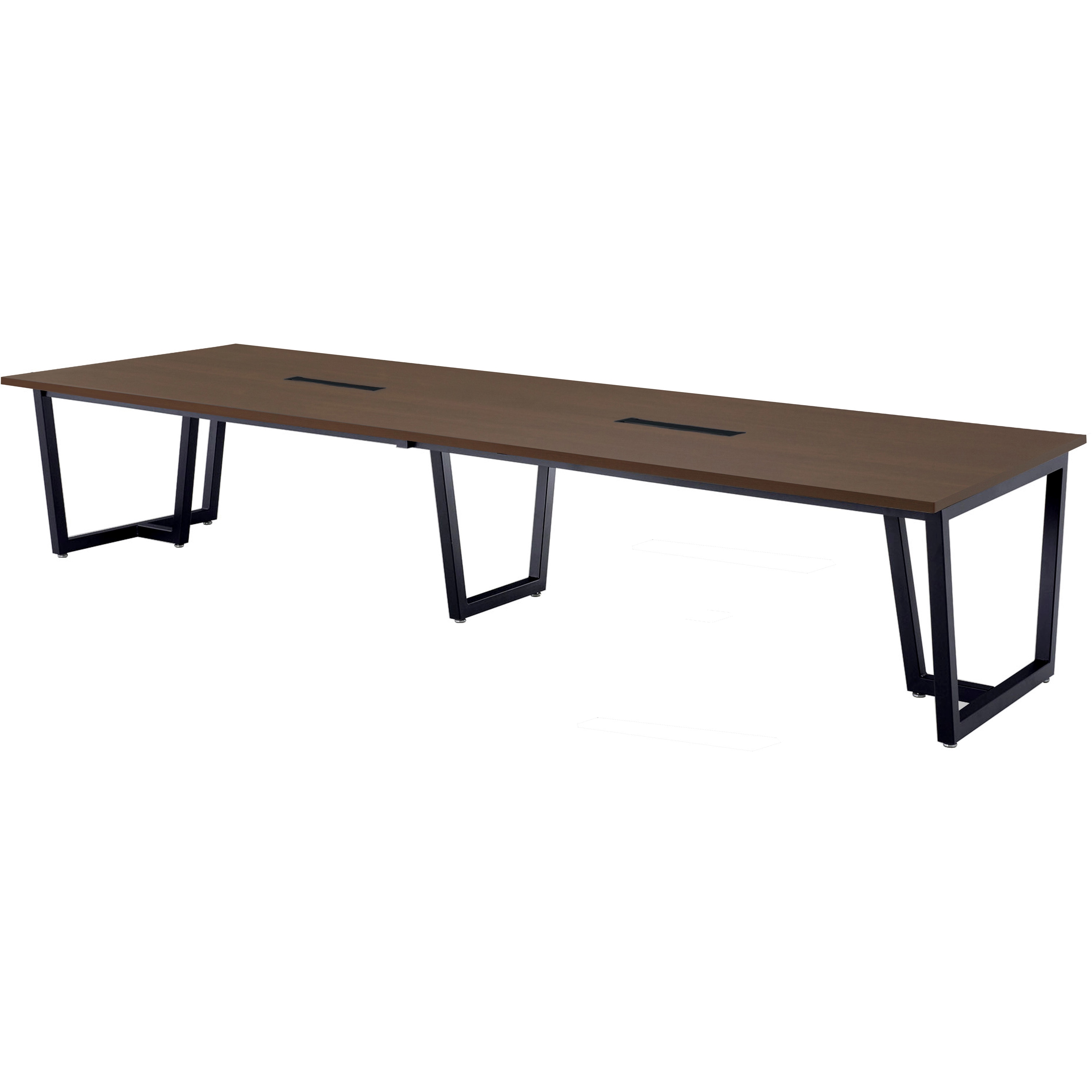 JP-B3612W-WN ミーティングテーブル ニシキ工業 ワイヤリングボックスタイプ アジャスター付き ウォールナット色  JP-B3612W-WN 329,800円