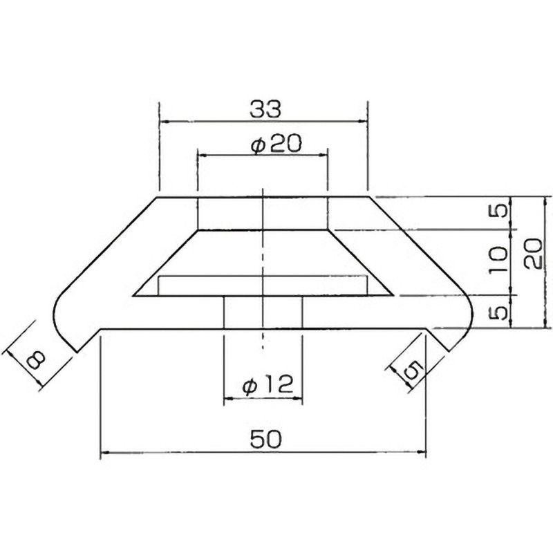 E5021A 面取柱用コーナーガード ヒナカ(旧:日中製作所) ブラック色 長さ1000mm 1本 E5021A