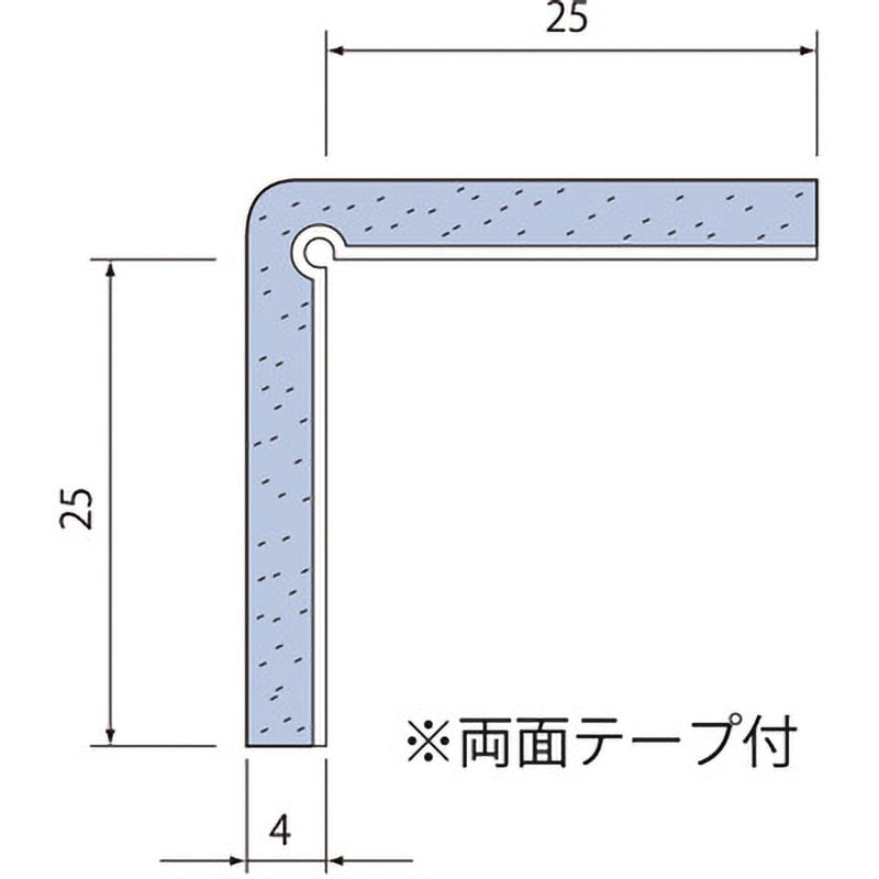 HMCY-25 万能クッションコーナー ヒナカ(旧:日中製作所) オレンジ色  1セット(500mm×2本) HMCY-25