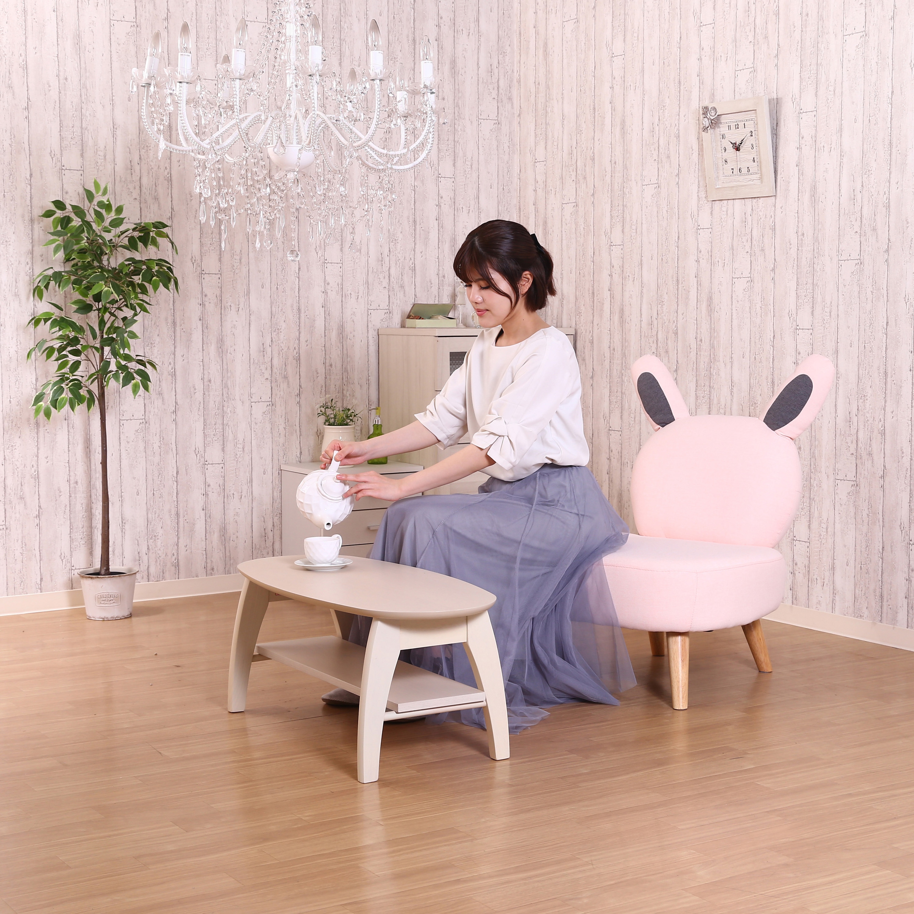 18399 ウサギソファ 1P 1台 不二貿易 【通販モノタロウ】